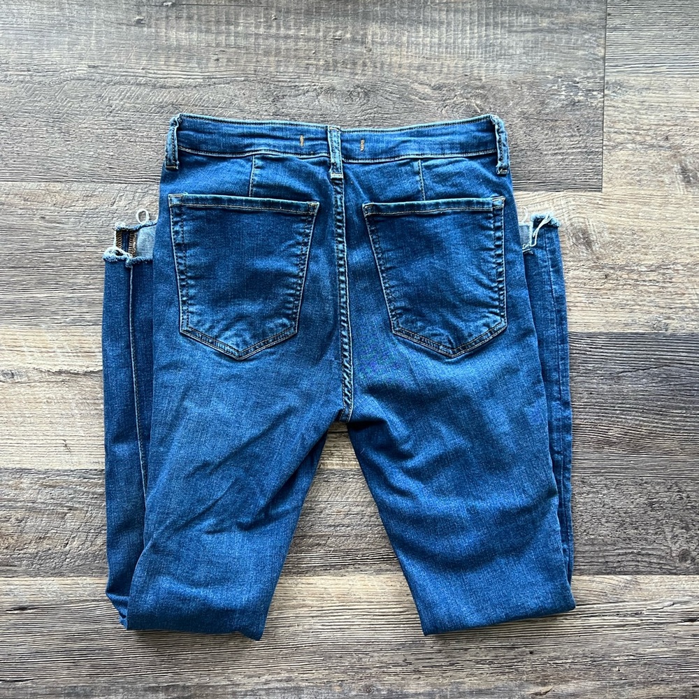 Free People Textured Skinny Jeans